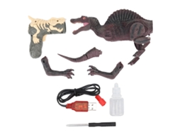 Ats brinquedo de Dinossauro com Controle Remoto, Luz, Som de Rugido, Caminhada e Salpicadura de Água Vermelho