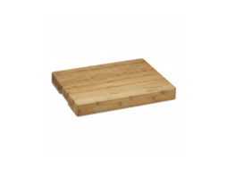 Tábua de Cortar Riscada, Tábua de Bambu, Hbt: Aprox. 5,5x45x35 Cm, Bloco Sólido, com Pegas, Oleada, Natural RELAXDAYS