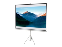 Tela Projetor 4k Hd Branca 100 Polegadas, 4:3, Portátil com Tripé Dobrável, Altura Ajustável, Ângulo 160°, para Casa, Cinema e Exterior. Ge