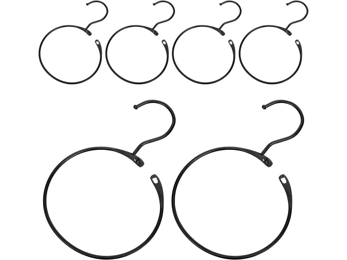 Organizador Alipis, 6 Cabides De Ferro Preto, Cabides Circulares Independentes Para Cintos, Lenços, Xales E Roupas