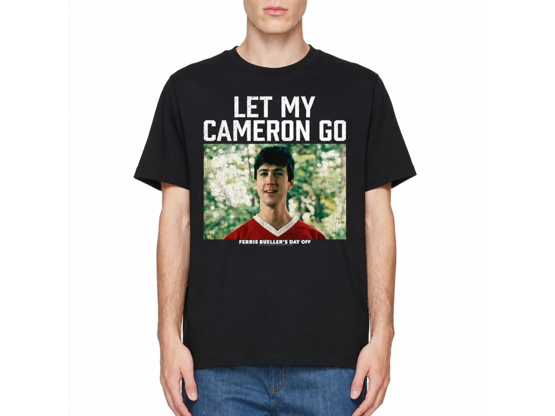 Rockinstone Ferris Bueller's Day Off Let My Cameron Go Black Adult T-shirt Size:xl