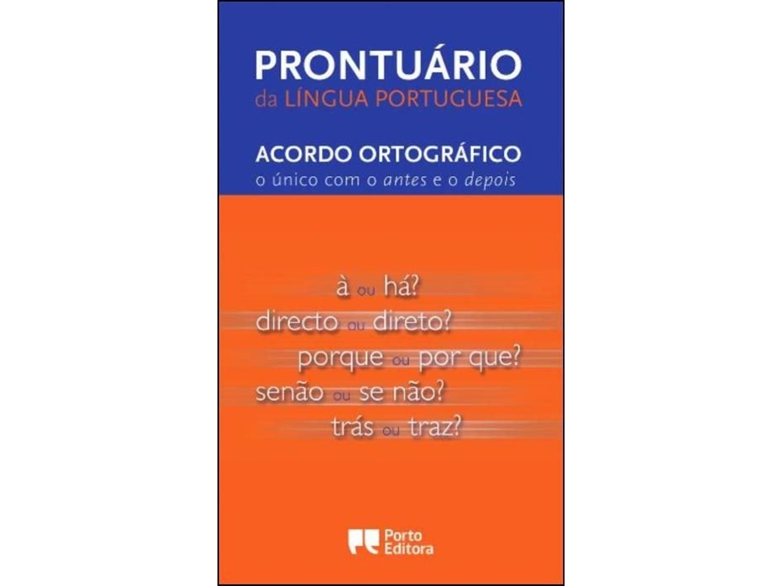 Livro Prontuário da Língua Portuguesa - Acordo Ortográfico .