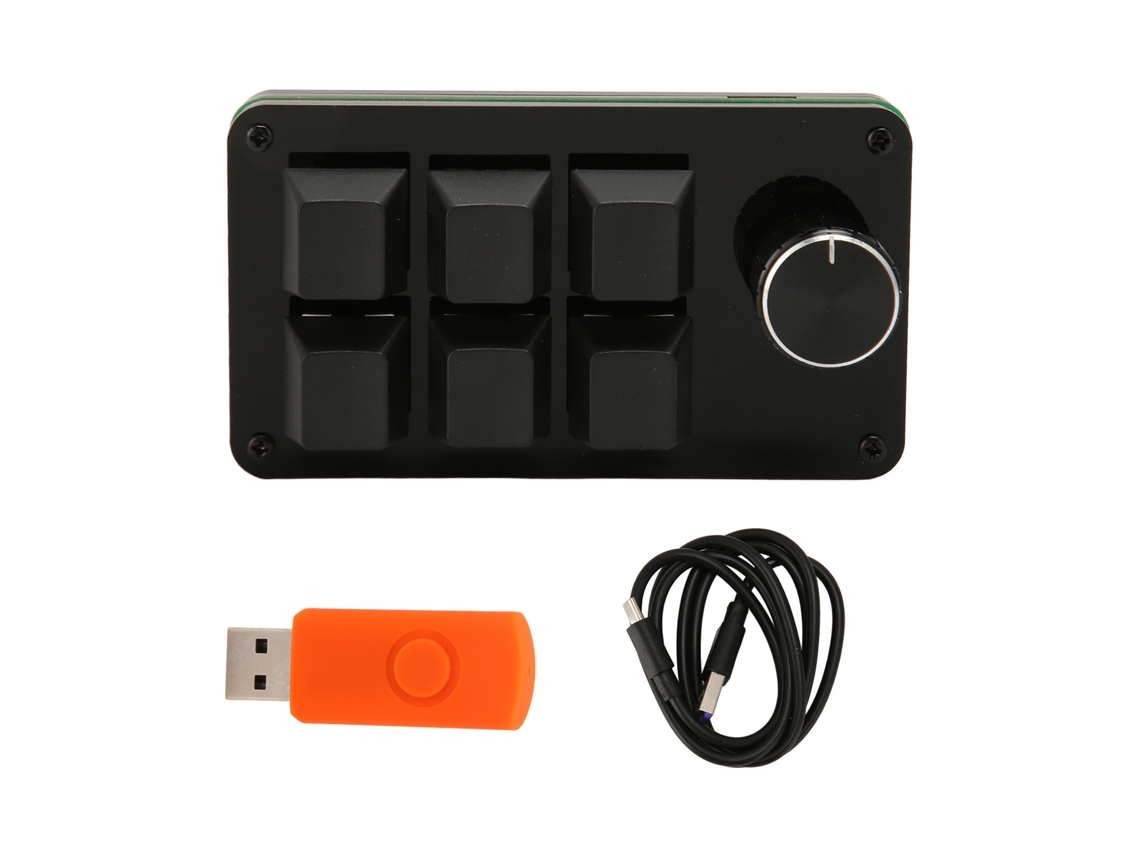 Aetheria teclado Mecânico Mini 6 Teclas com Botão Hot Swappable Blue Switch Programável para Jogo e Trabalho