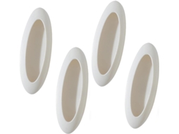 Conjunto De 4 Puxadores Adesivos Plástico Para Portas Correr, Armários, Janelas De Vidro E Guarda Roupas Branco