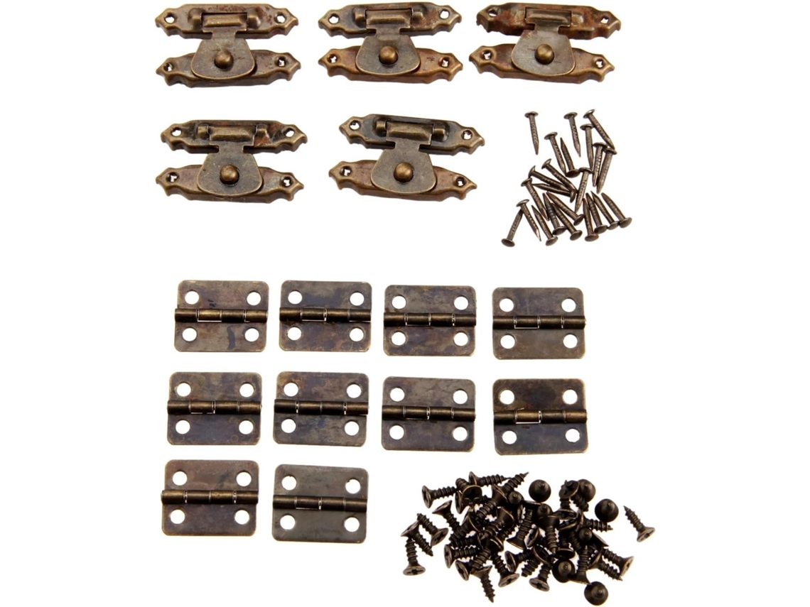 Acessórios Para Móveis Fecho De Alternância Com Parafusos Conjunto 5 Peças Bronze Antigo