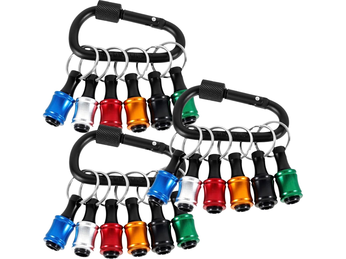 Chaveiro Com 18 Peças Para Bits, Suporte Bits De Chave Fenda Encaixe