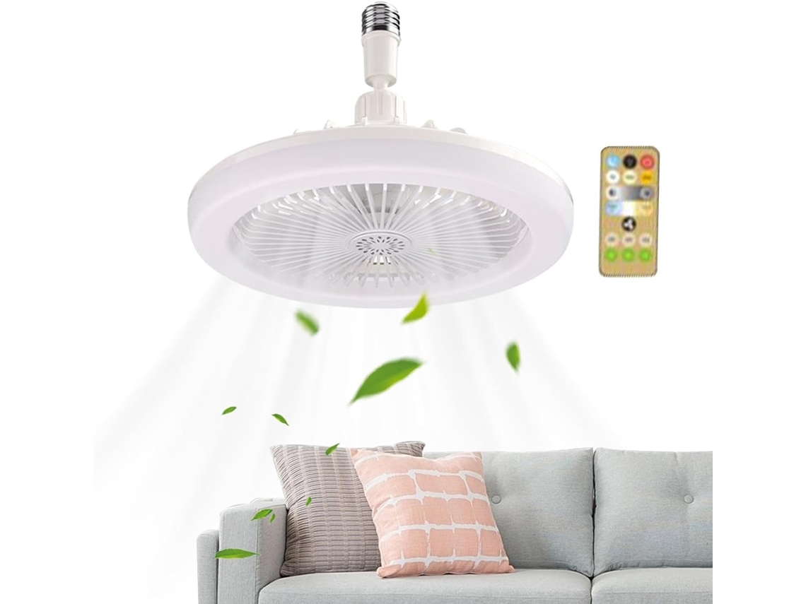 Ventilador De Teto Discreto Com Luz E 3 Velocidades Ajustáveis.