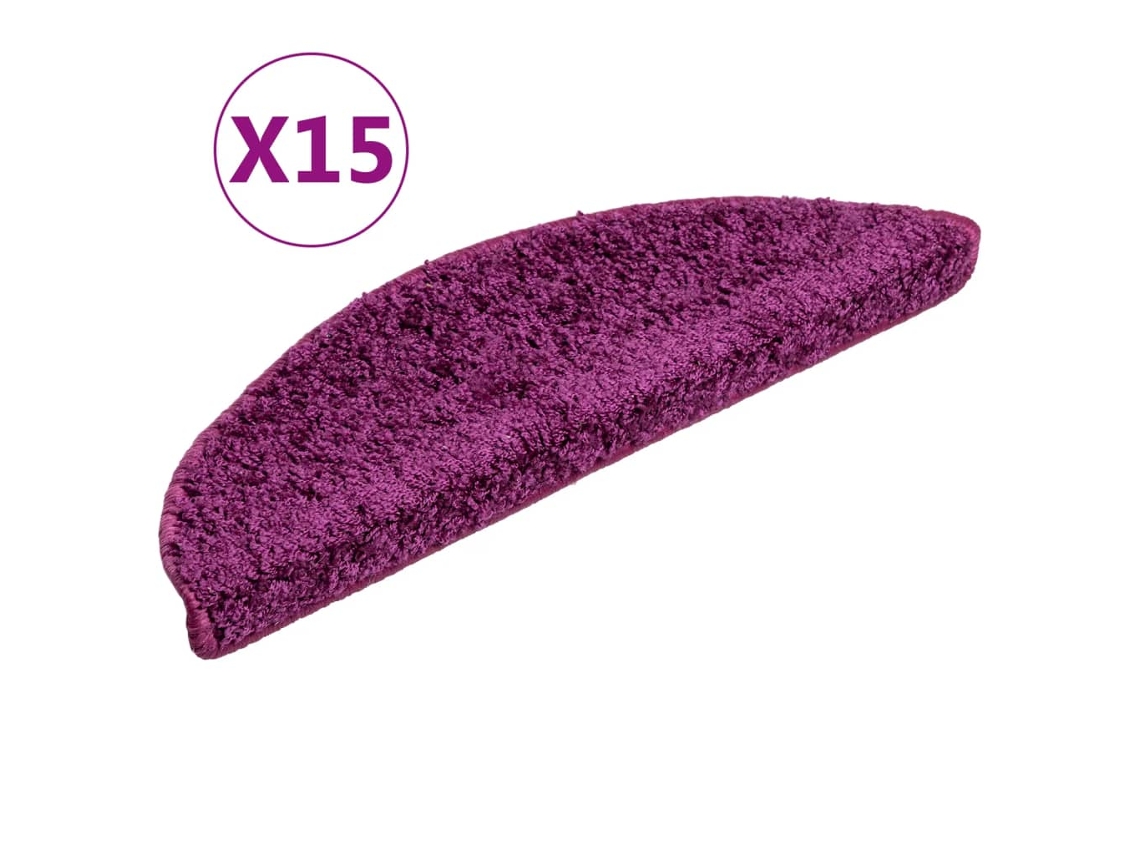 Carpet Stair Tread, Carpet Stair Treads Vidaxl Roxo Polipropileno (56 X 17 X 3 Cm)