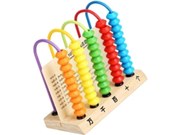 Ábaco De Madeira Para Meninos E Meninas - Brinquedo Educativo Matemática Com Contas Coloridas