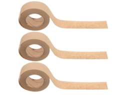 Kichvoe 3 rolos de adesivo fino para preservação de obras de arte, adesivo solúvel ativado por água para emolduramento, Cor Marrom
