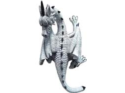 Pingente De Jardim Com Cabeça E Cauda De Dragão Voador Branco, Decoração Suspensa Para Casa, Ornamen Gokoco