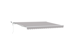 Toldo Retrátil Automático Com Led Cinzento Claro Vidaxl Cinzento Claro Alumínio (400 X 300 Cm)