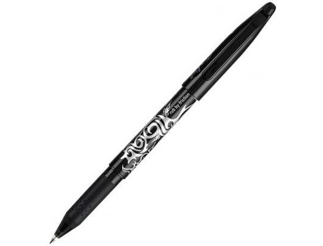 Esferográfica de Tinta de Gel FriXion Ball, Ponta Média de 0,7 mm, Corpo Preto com Pega, Tinta Preta