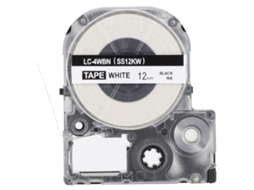 Cinta Etiqueta Para Impressoras King Jim/epson 12mm Preto Sobre Branco Suministro De Escritório