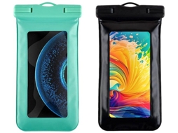 Telefoonhoes Waterdicht - 2 Unidades - Cordão De Cinto - Telefone Flutuante - Adequado Para Nadar/rafting - Dimensões 11 X 21 Cm - Bolsa Impermeável