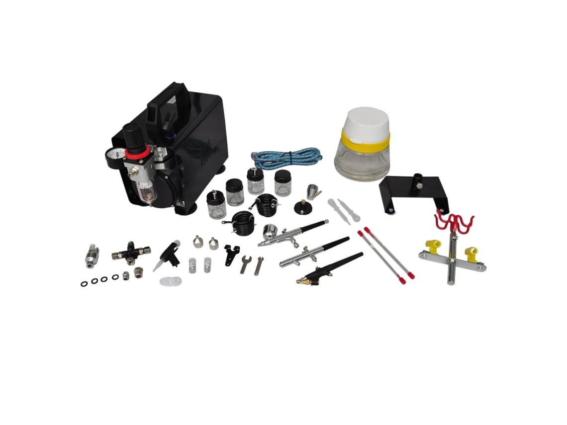 Conjunto de compressor de ar com 3 aerógrafos MAISON EXCLUSIVE