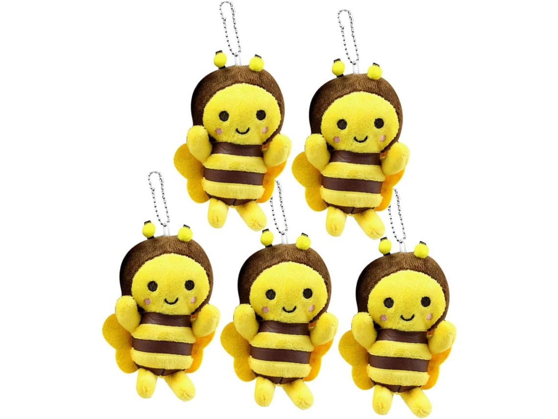Conjunto De 6 Chaveiros Abelha Pelúcia, Macios E Fofinhos, Perfeitos