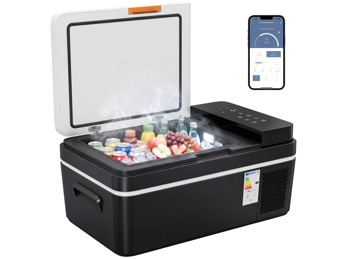 Caixa Térmica DECORALAR TECH 20L com Compressor, Controle por App, Luz LED, Porta USB