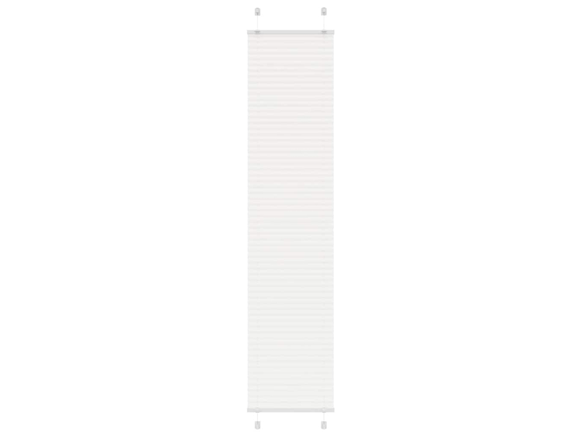 Vidaxl Branco Plissada Cega 40x200 Cm Largura Tecido 39,4 Cm Poliéster