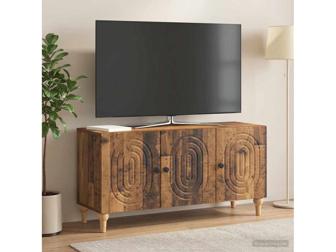 Vidaxl Gabinete Para Tv 99 X 34,5 X 50 Cm Madeira Antiga
