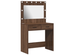 Conjunto 1 Mesa De Vestir Vidaxl Castanho Derivados De Madeira (78,5 X 41 X 135 Cm)