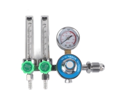 Regulador De Argón Con Flujómetro Dúplex Cga540 Wx-55x-2l Métrico
