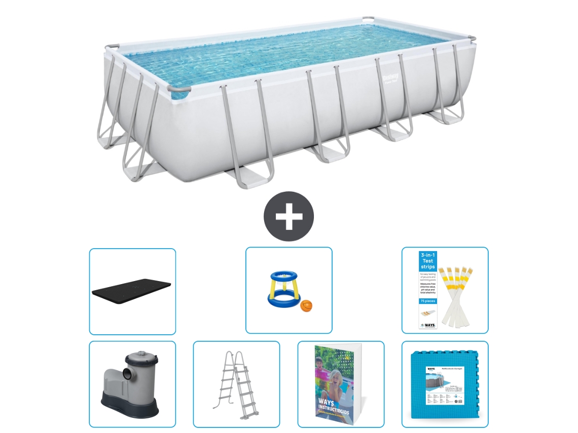 Bestway Piscina Bestway Power Steel Retangular - 549x274x122 Cm - 8-peças S570