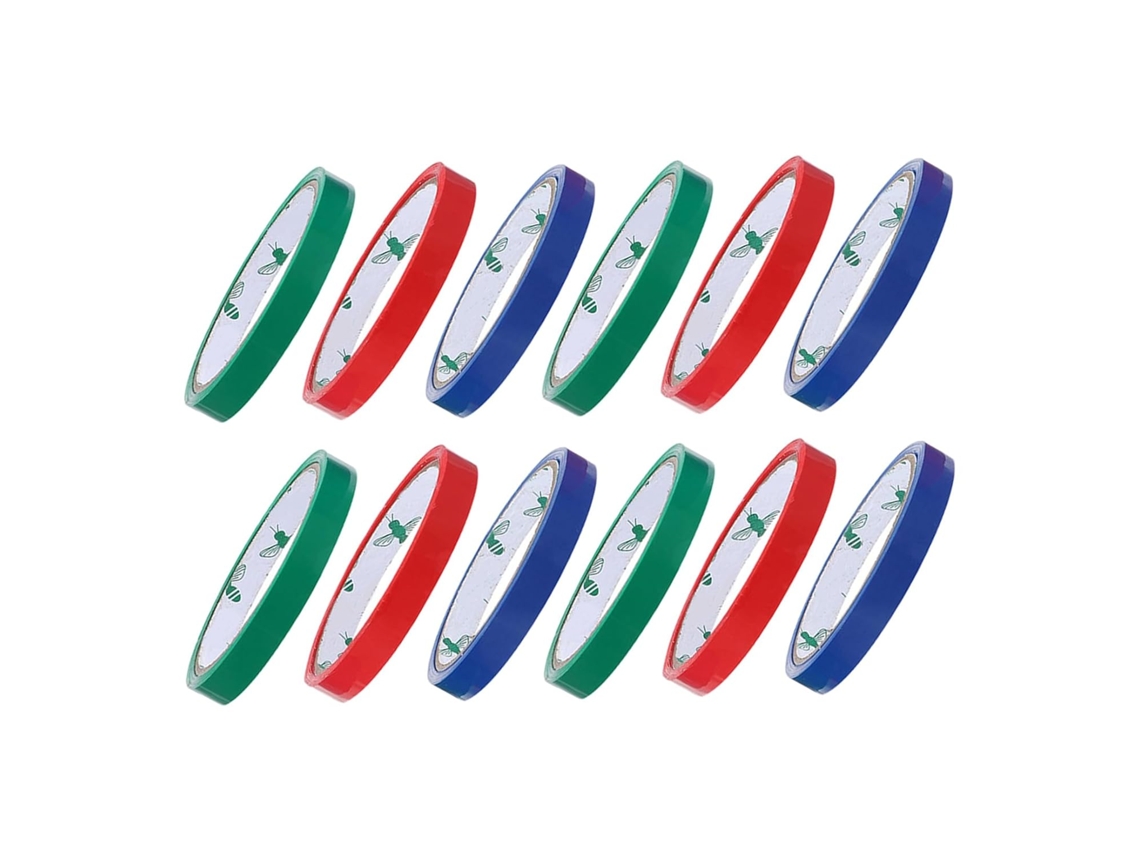12 Rolos de Fita Adesiva para Embalagens Pet em Diversas Cores, para Selar e Amarrar Sacos, Ideais CHABERLU