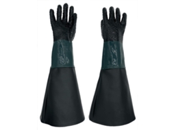 Luva De Borracha Com Grânulos, Ideal Para Trabalho De Jateamento Em Móveis.