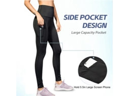 2pcs Leggings De Yoga Feminino Com Bolso Alta Cintura Secagem Rápida Para Treino Corrida