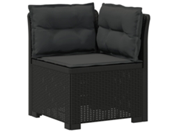 Maison Exclusive - Sofá De Jardim 1 Lugar Com Almofadas Look Rattan Pp Antracite