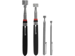 Conjunto De 4 Ferramentas Manuais Telescópicas Magnéticas Flexíveis Com Luz Led E Bastões Magnéticos.