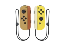 Os comandos dos Joy-Cons Bege e Amarelo não são originalmente compatíveis com o Nintendo Switch - Par de controles com Alças