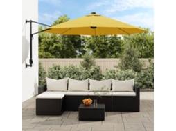 Guarda sol de parede com luzes LED 290cm Amarelo HARLANV1