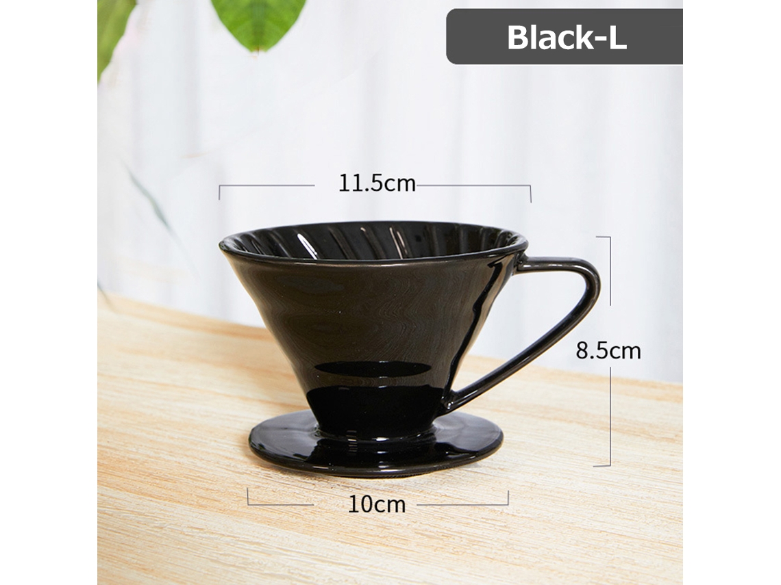 Caneca de Filtro de Café em Cerâmica com Design Espiral | S/MARCA