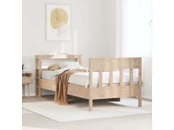 Cama Sem Colchão 75x190 Cm Madeira De Pinho Maciça