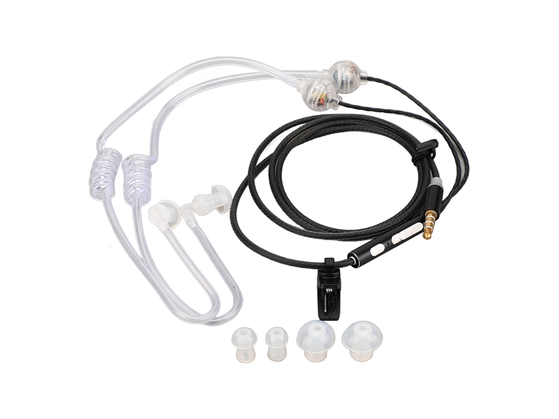 Fones de Ouvido Intra auriculares com Tubo de Ar, Ergonômicos, Sem Radiação, com Redução de Ruído, Portáteis CHABERLU