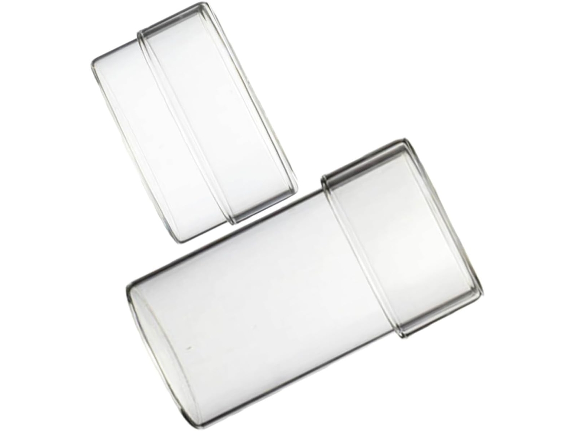 Conjunto De 2 Potes Vidro Transparente Com Tampas Herméticas 250ml E 300ml Para Armazenar Café Chá Na Cozinha Ou