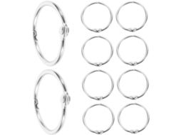 Argolas De Metal Para Fichários E Livros, Diâmetro Interno De 35mm, 20 Unidades Por Pacote Em Saco Pp, Argolas Para