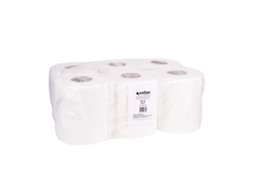 Cofan Bobina De Papel Toalha Extralaminado, Pack De 6 Rolos, Papel De Camada Dupla, Comprimento 87 M, Celulose