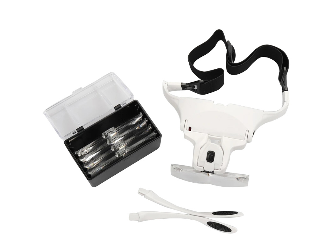 Espelho de Aumento para Extensão de Cílios com Luz Led, 5 Lentes e um Grampo Especial para Aplicação de Cílios Postiços. MDUG