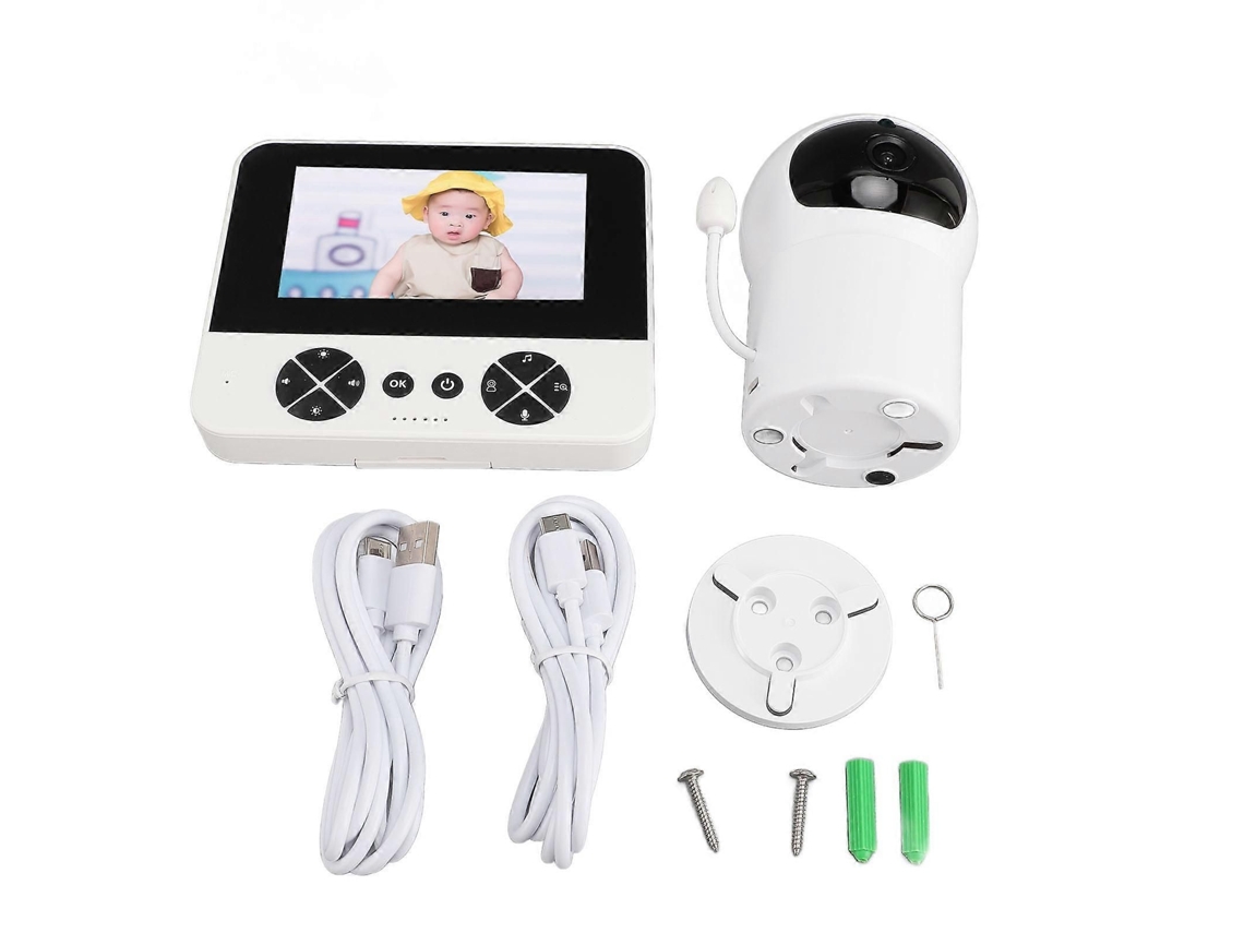 Câmera De Vídeo Para Monitoramento De Bebês Com Interfone Bidirecional, Tela Hd De 4,3 Polegadas, Visão Noturna E Ângulo Ajustável, Ideal Para Us