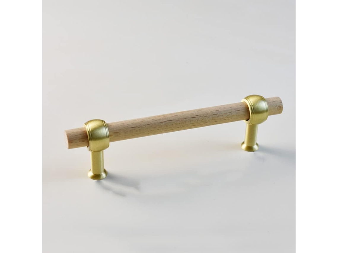 Porta 128 Youth Gold, Puxadores Longos De Madeira Para Móveis, Guarda-roupa, Armário