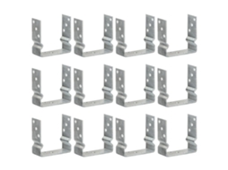 Vidaxl Âncoras De Vedação 12 Pcs 14x6x15 Cm Aço Galvanizado Prateado