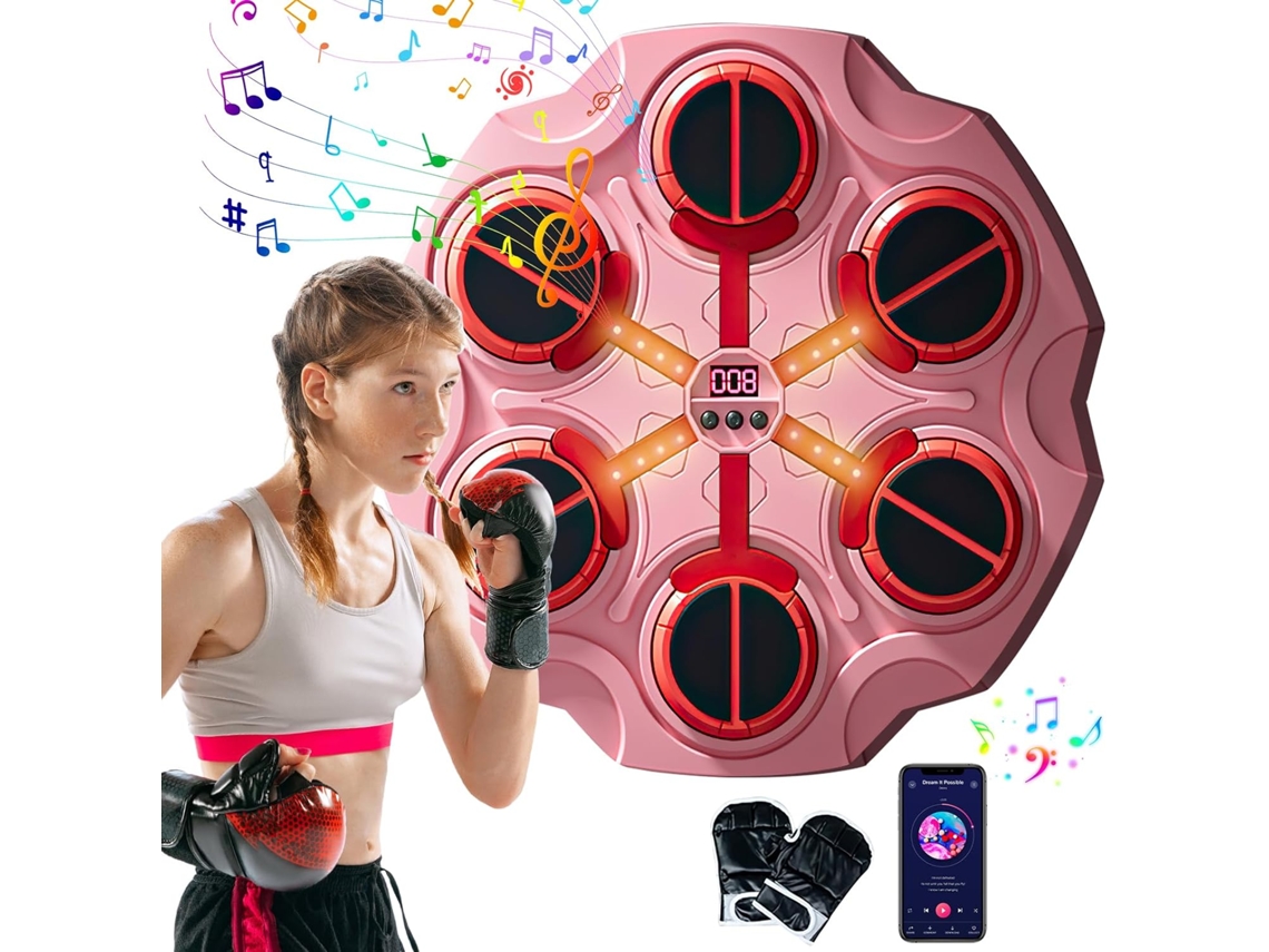 Nova Máquina De Boxe Inteligente Bluetoothmontado Na Parede 9modo De Contagem Regressiva De Velocidadeluvas Para Adultos E Crianças Incluídas Zeuxo