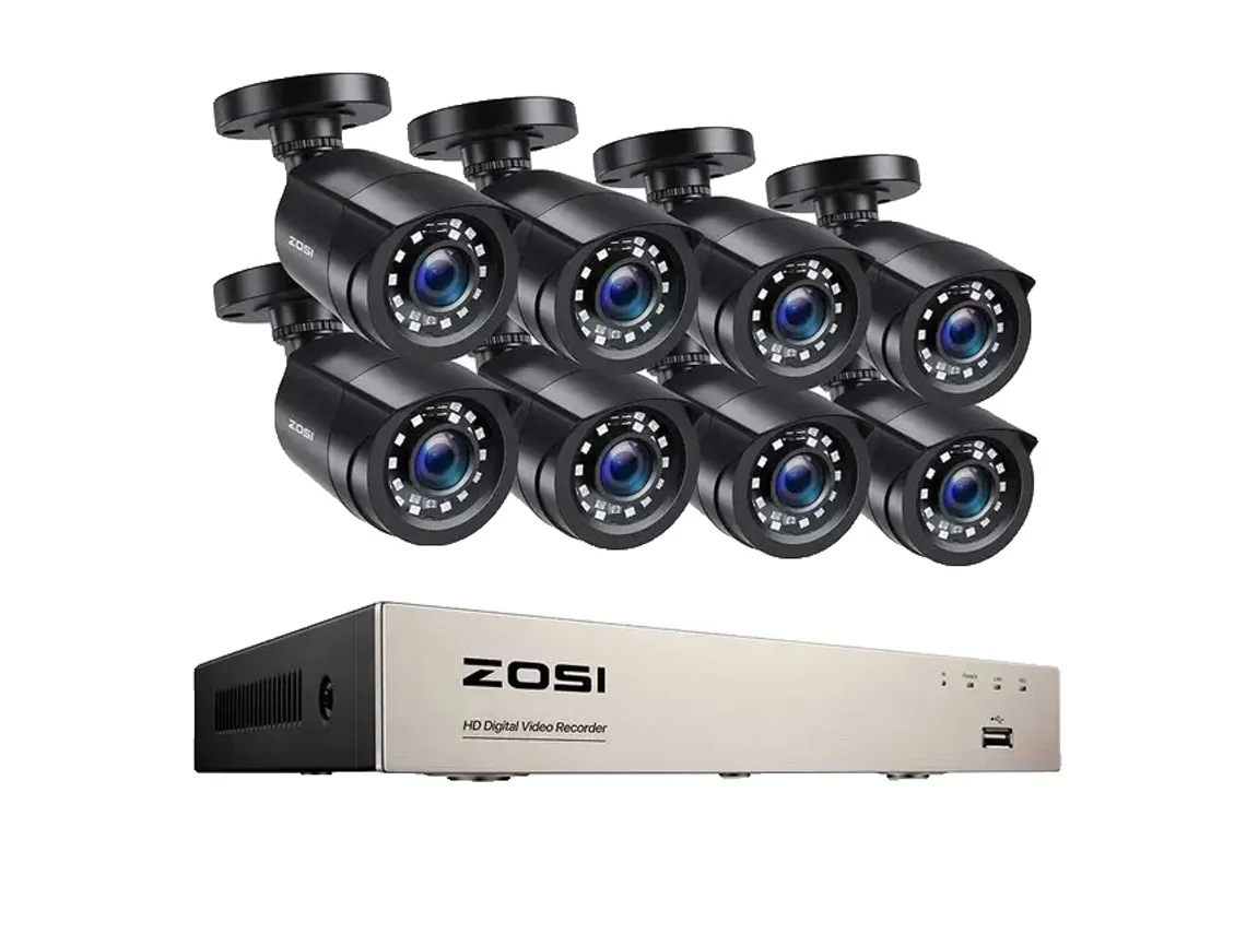 Sistema De Câmera De Segurança Para Residência, Resolução 1080p, Câmeras Cctv Externas,nenhum,preto Oem