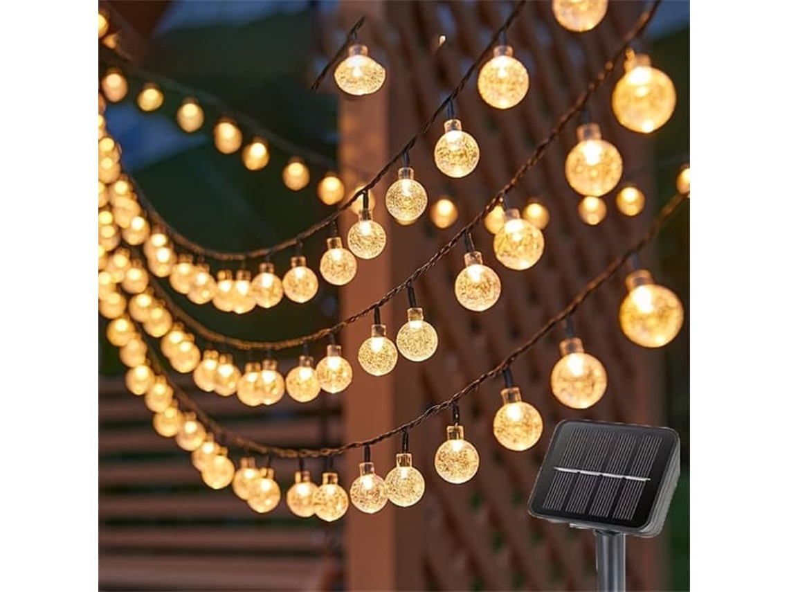 Cordão de Luzes Solares para Exterior, com Controle Remoto AQUAFORGE