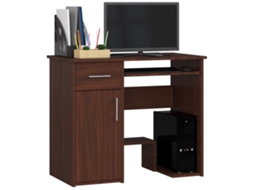 Escrivaninha Jay 90 Cm Wenge Com Gaveta E Prateleiras