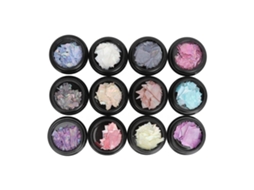 12pcs Flocos De Concha Irregulares Para Arte De Unhas Decoração De Unhas Acessórios Manicure