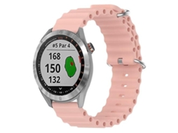 Pulseira De Silicone Estilo Oceano 20 Mm, Cor Sólida, Compatível Com Garmin Approach S40 (rosa Chennls)
